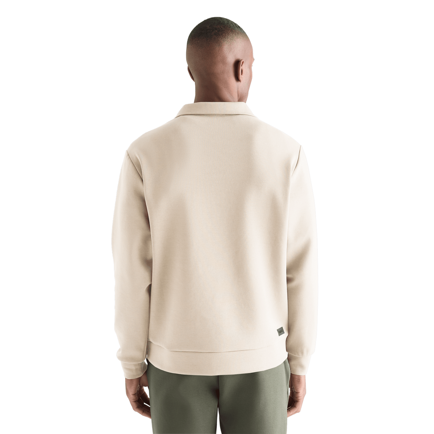 Men's Chalk Allday Elements 1/4 Zip Back Angle