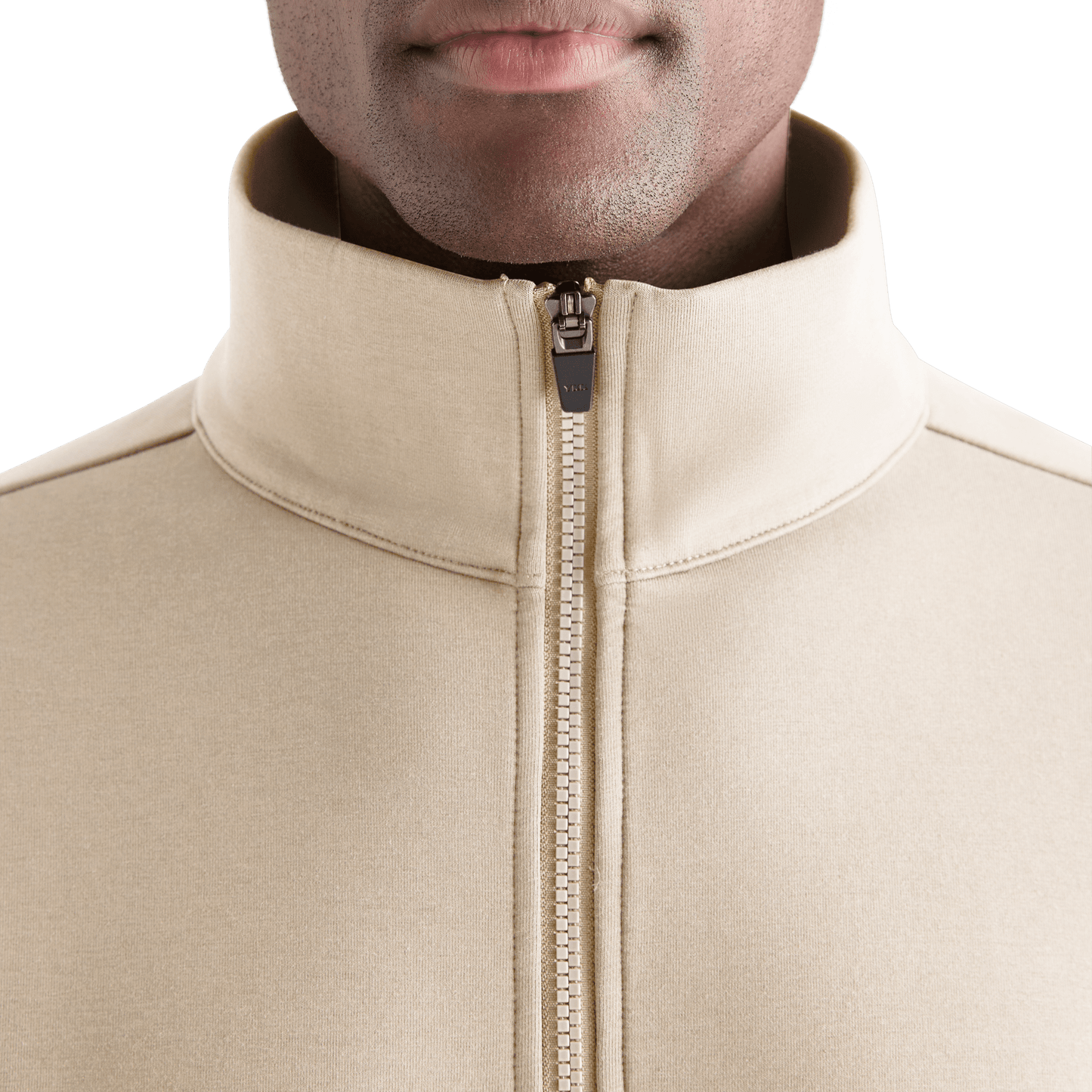 Men's Chalk Allday Elements 1/4 Zip Collar Angle