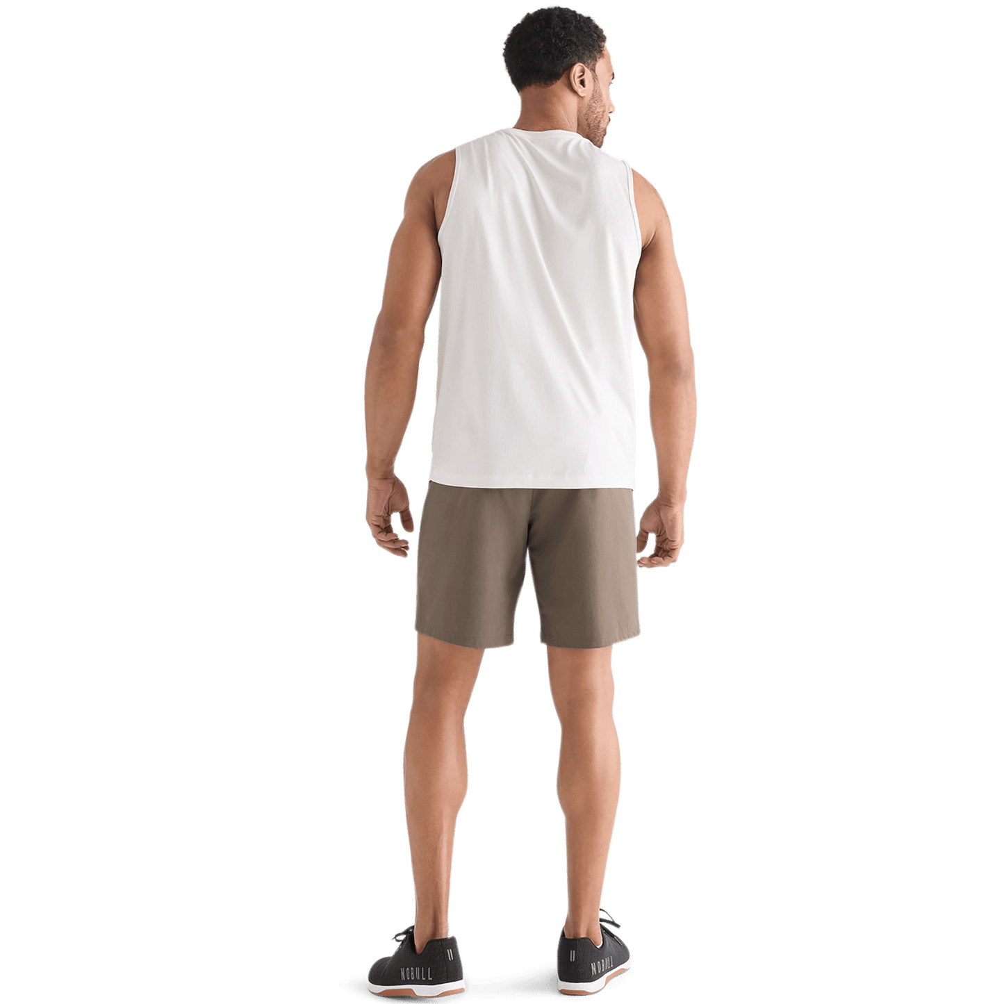 Men's Dark Fallen Rock Solid Stretch Short 9" Back Full Body Angle