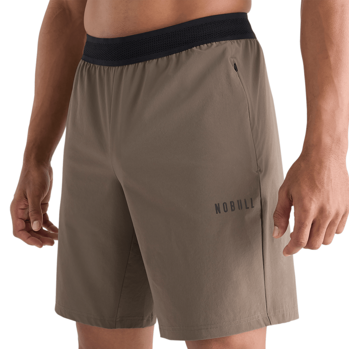 Men's Dark Fallen Rock Solid Stretch Short 9" NOBULL Angle