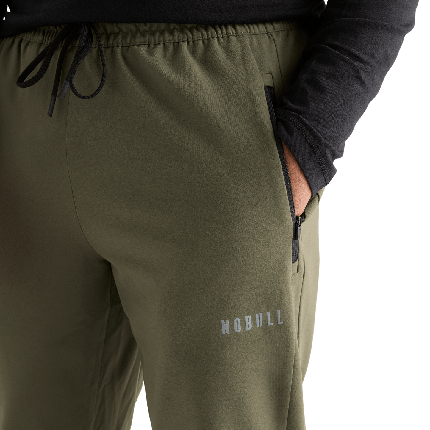 Men's Army Green Jogger Pocket Angle