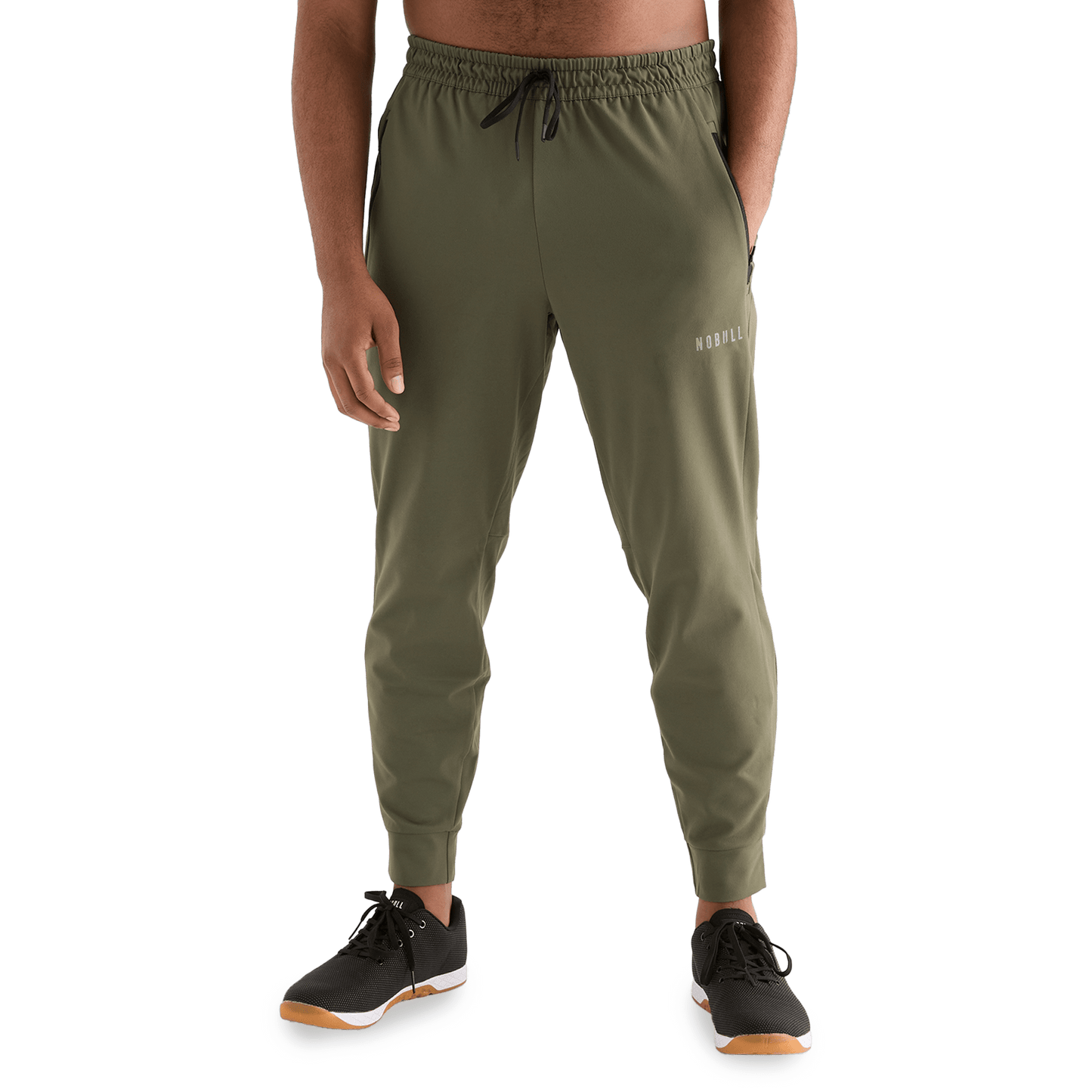 Men's Army Green Jogger Front Angle