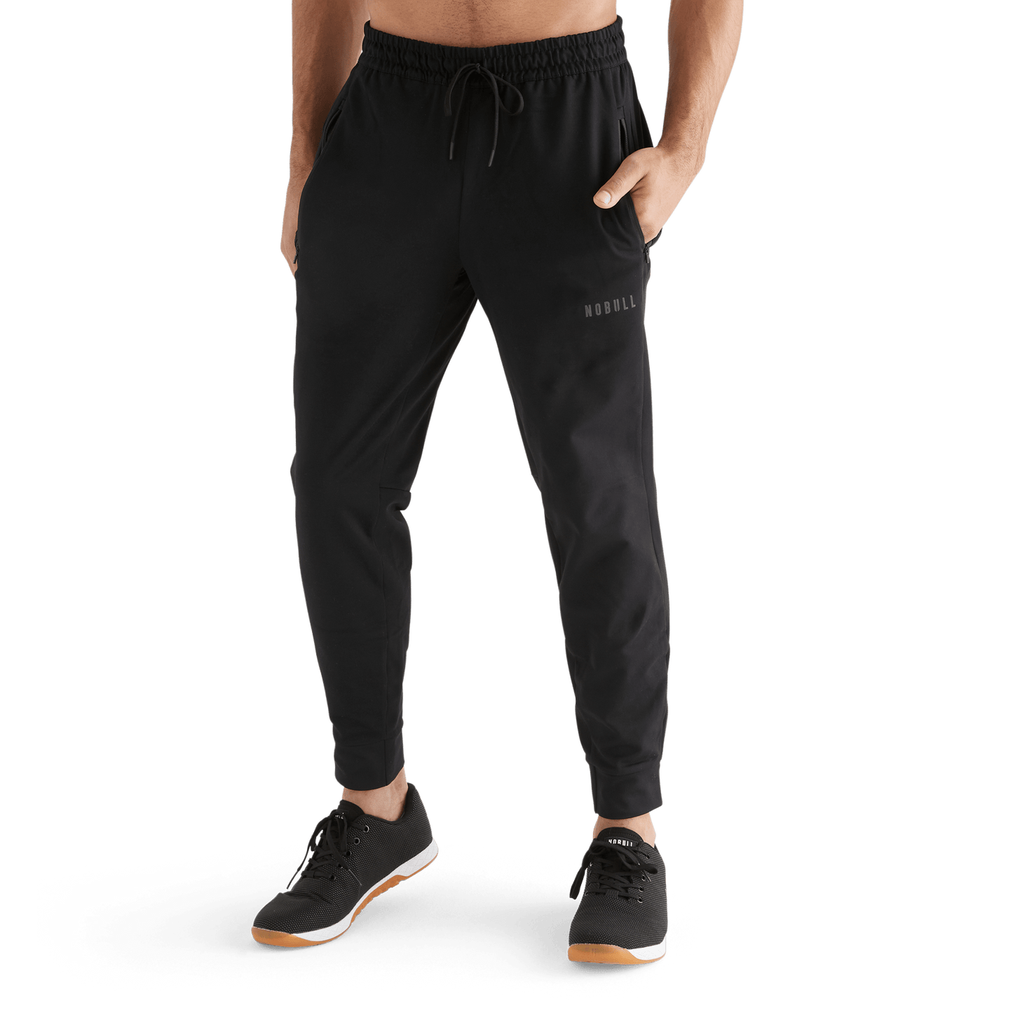 Men's Black Jogger Front Angle