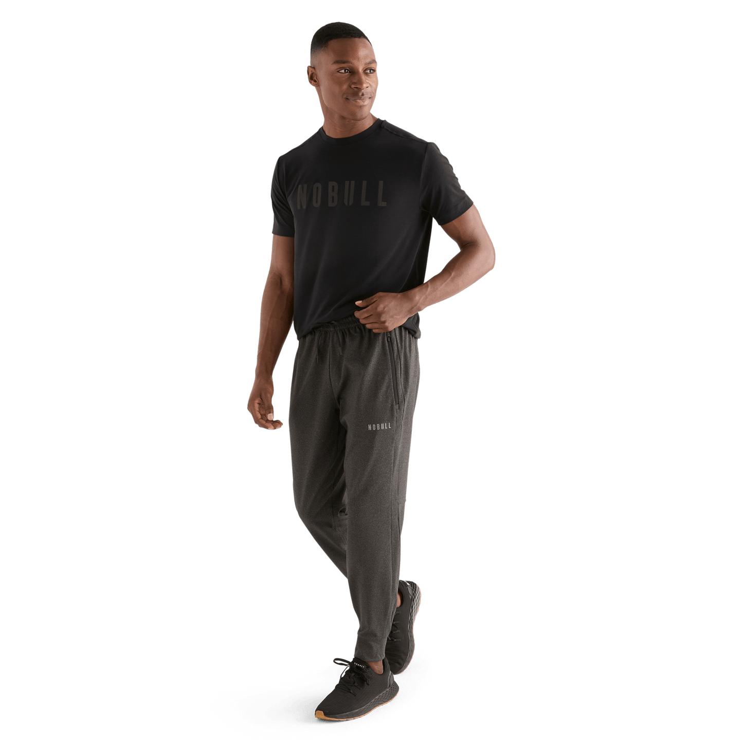 Men's Charcoal Jogger Front Full Body Angle