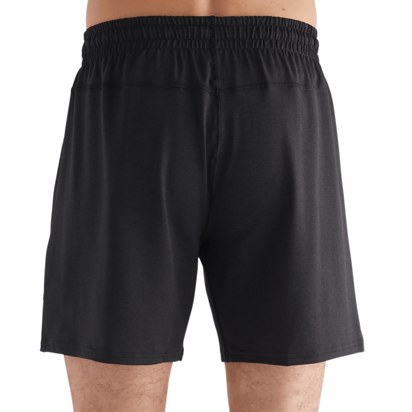 Men's Black Lightweight Knit Short 7" Back Angle