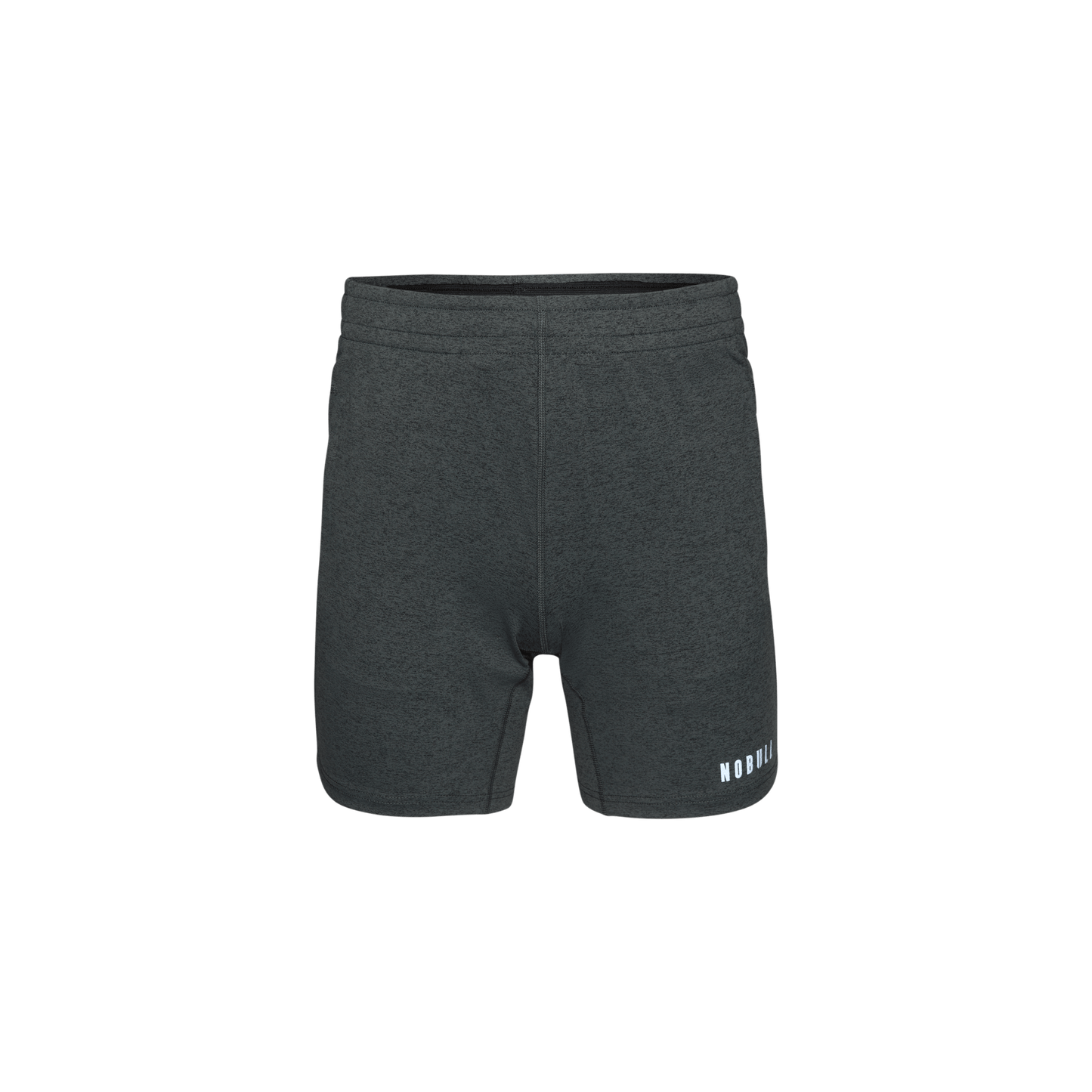 Men's Charcoal Heather Lightweight Knit Short 7" Silhouette Angle