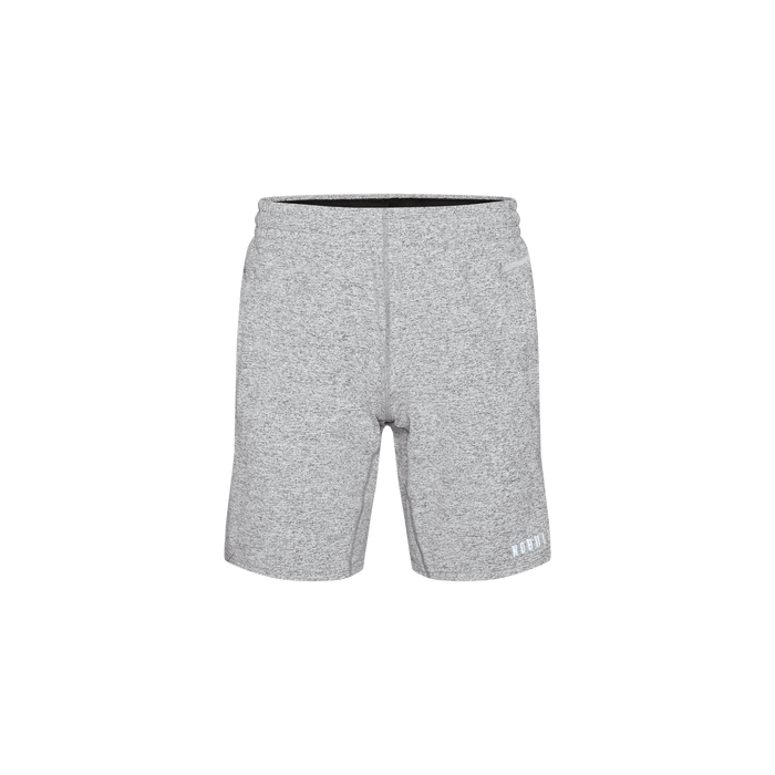 Men's White Heather Lightweight Knit Short 9" Silhouette Angle