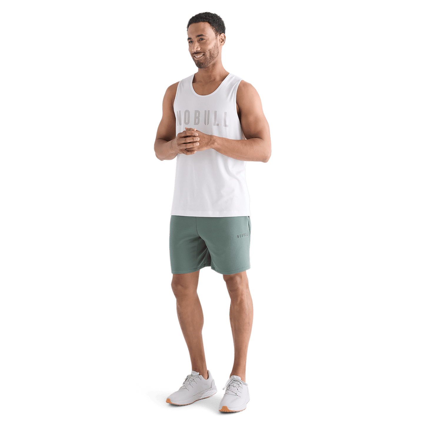 Men's Balsam Textured Knit Short 7" Front Full Body Angle