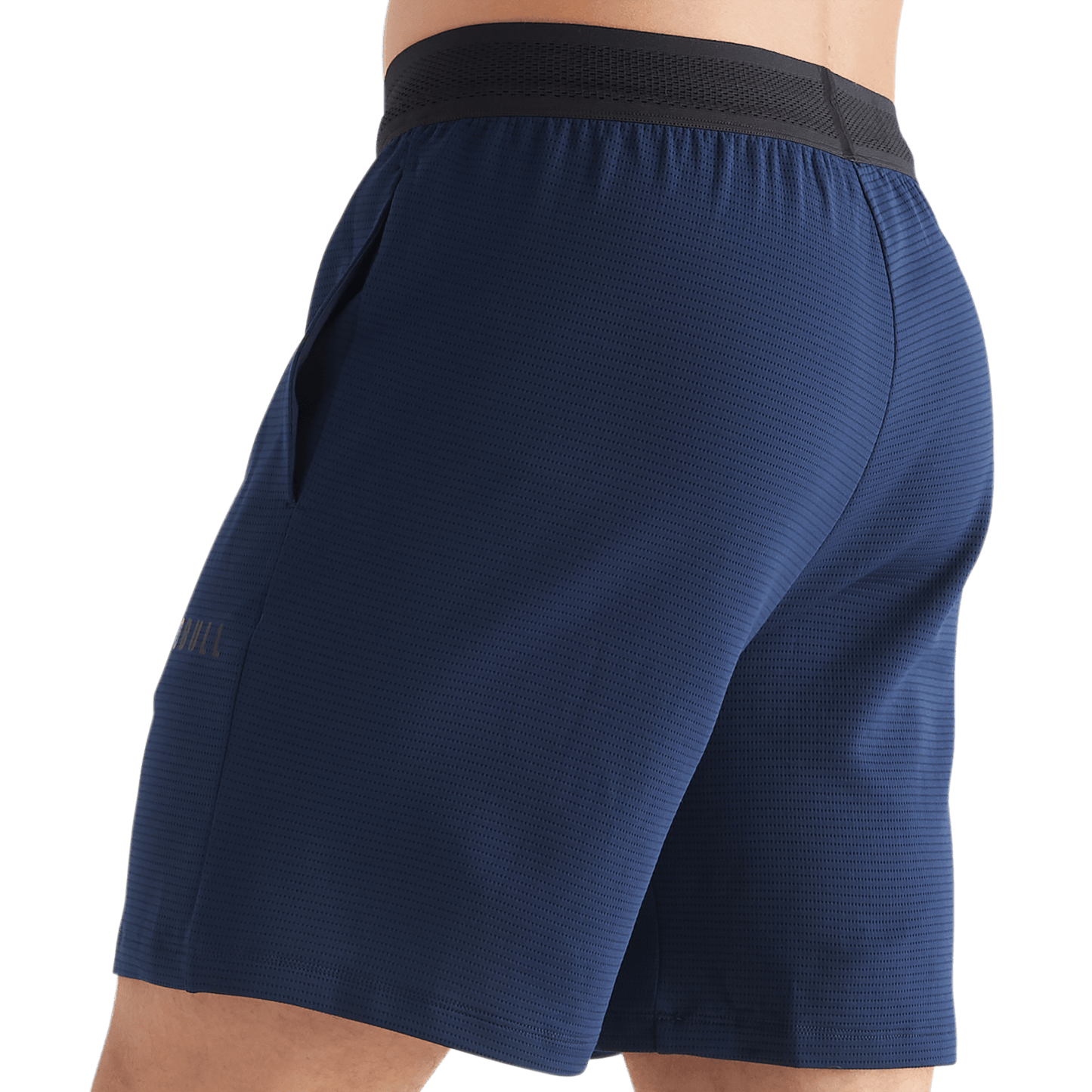 Men's Night Navy Textured Knit Short 7" Back Angle