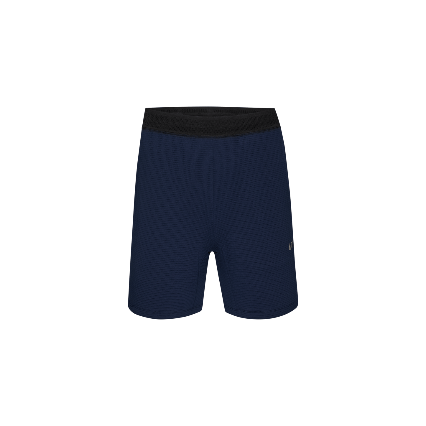 Men's Night Navy Textured Knit Short 7" Silhouette Angle
