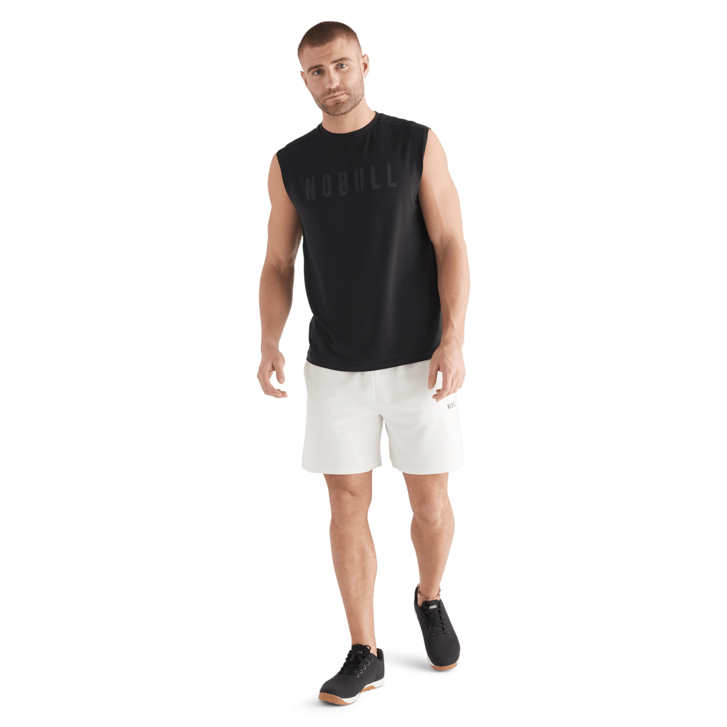 Men's Vapor Textured Knit Short 7" Front Full Body Angle