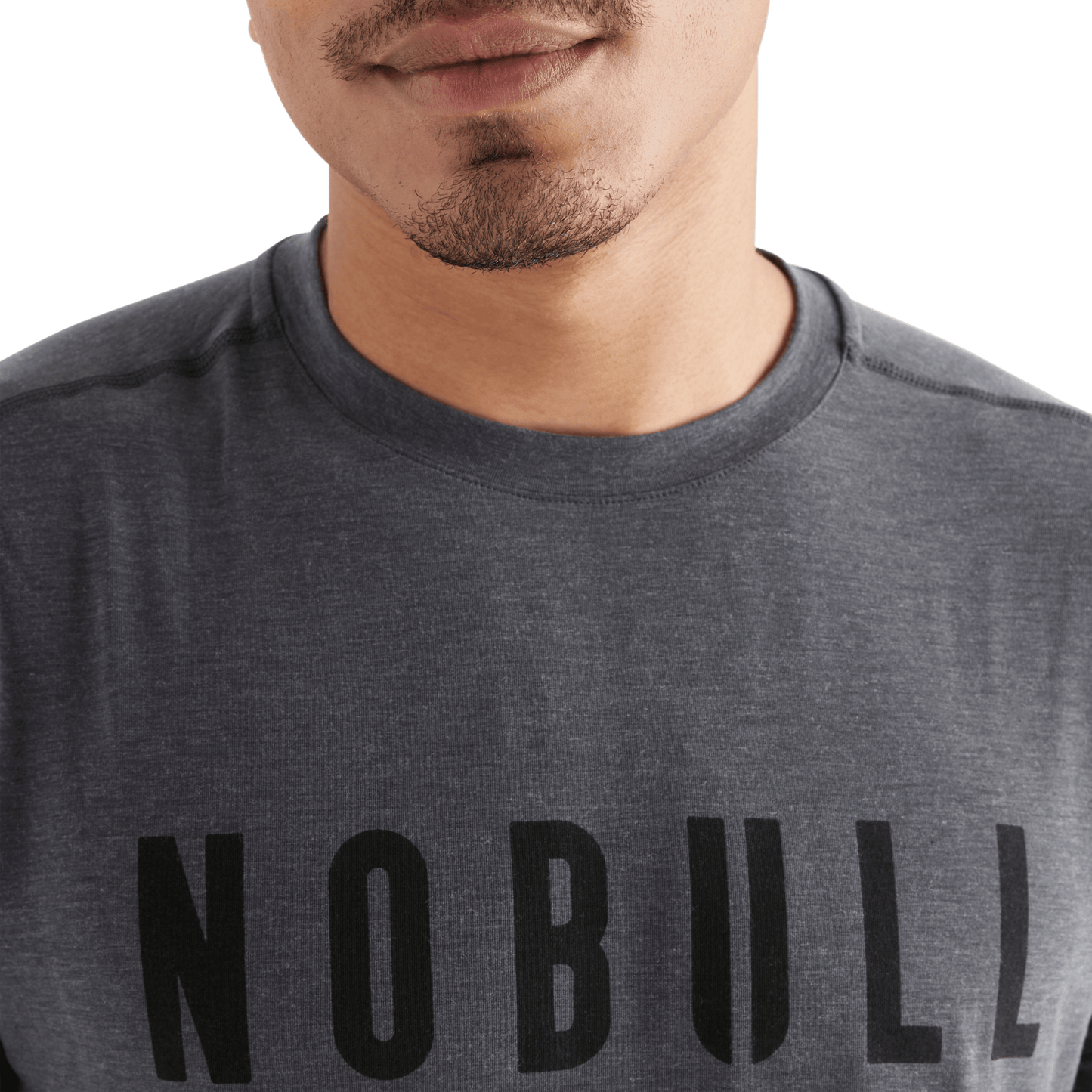 Men's Charcoal NOBULL Tee Collar Angle