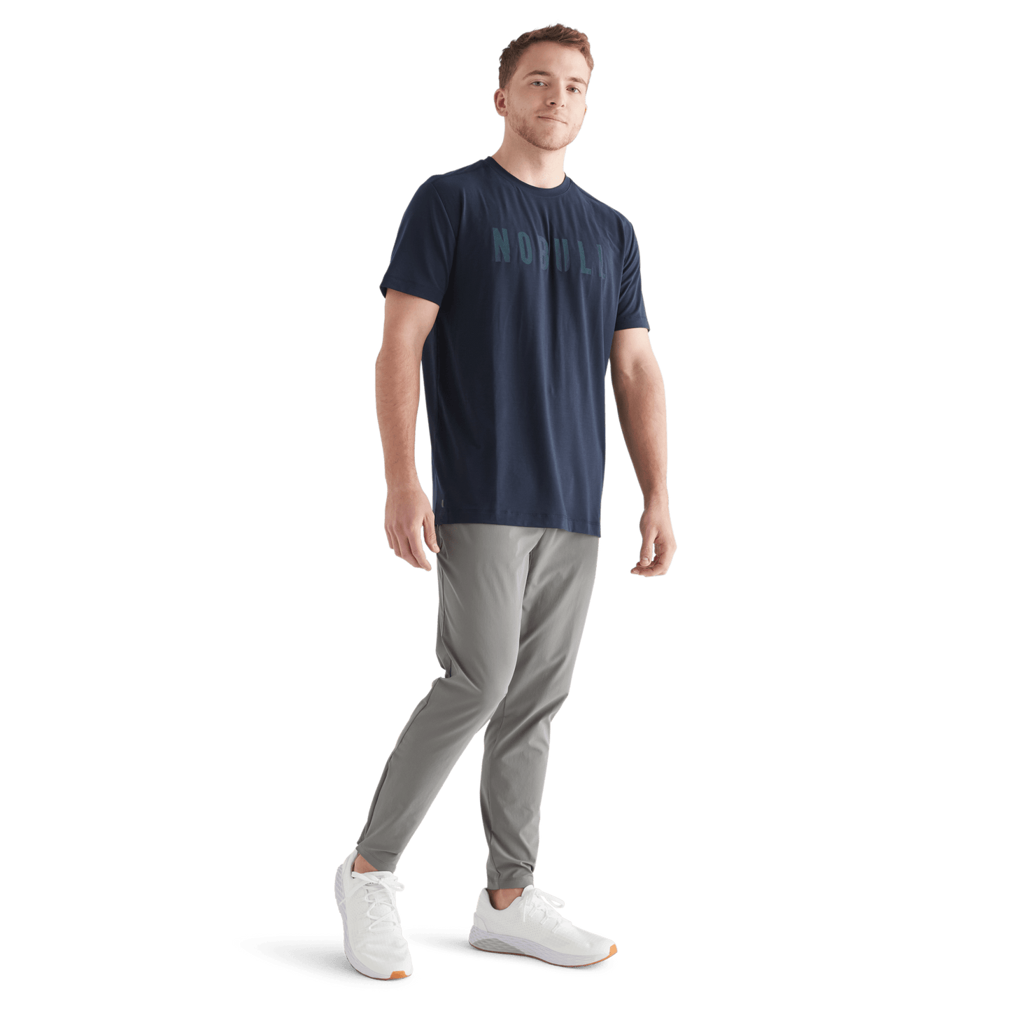 Men's Night Navy NOBULL Tee Front Full Body Angle