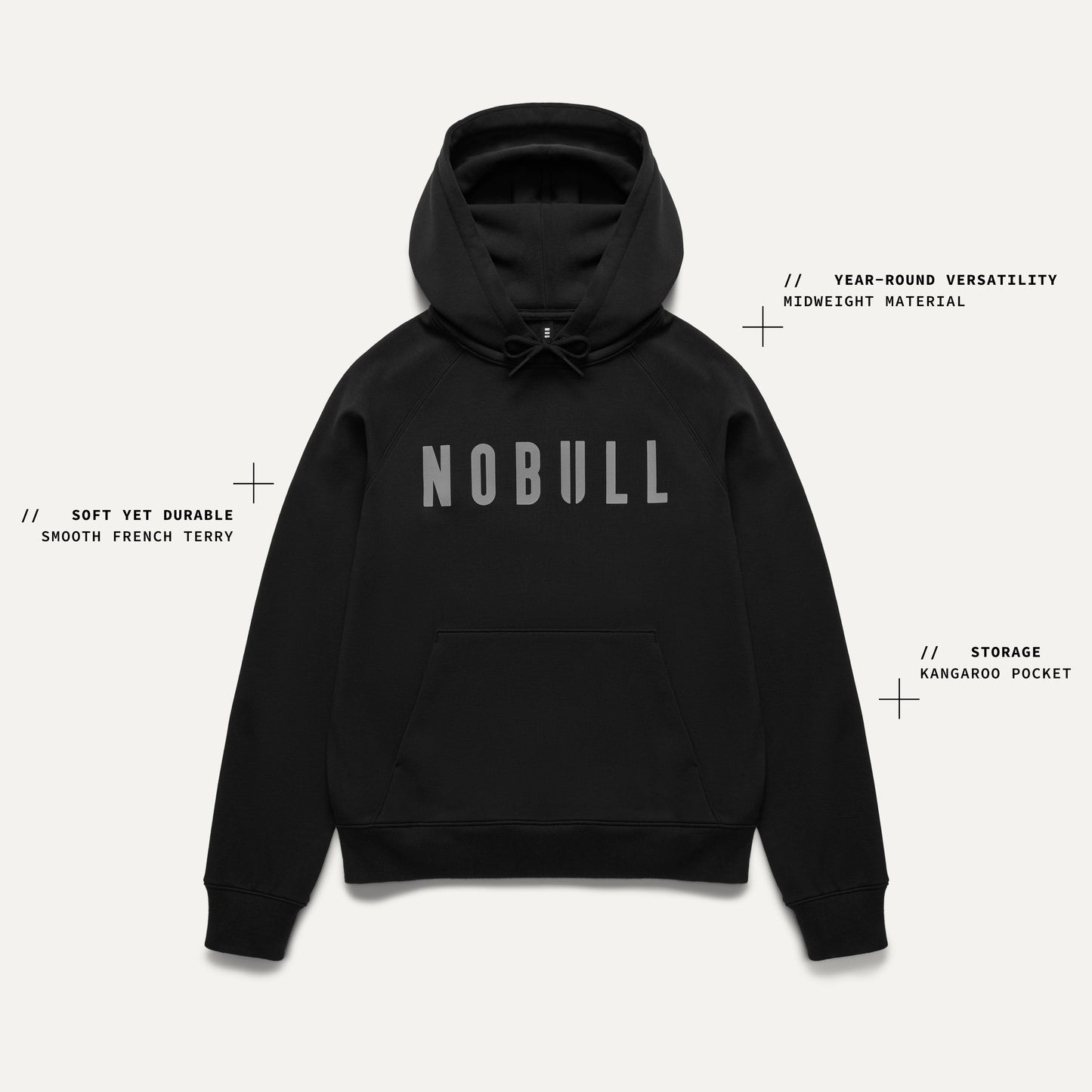 NOBULL Hoodie Sweatshirt Info PDP Callout.