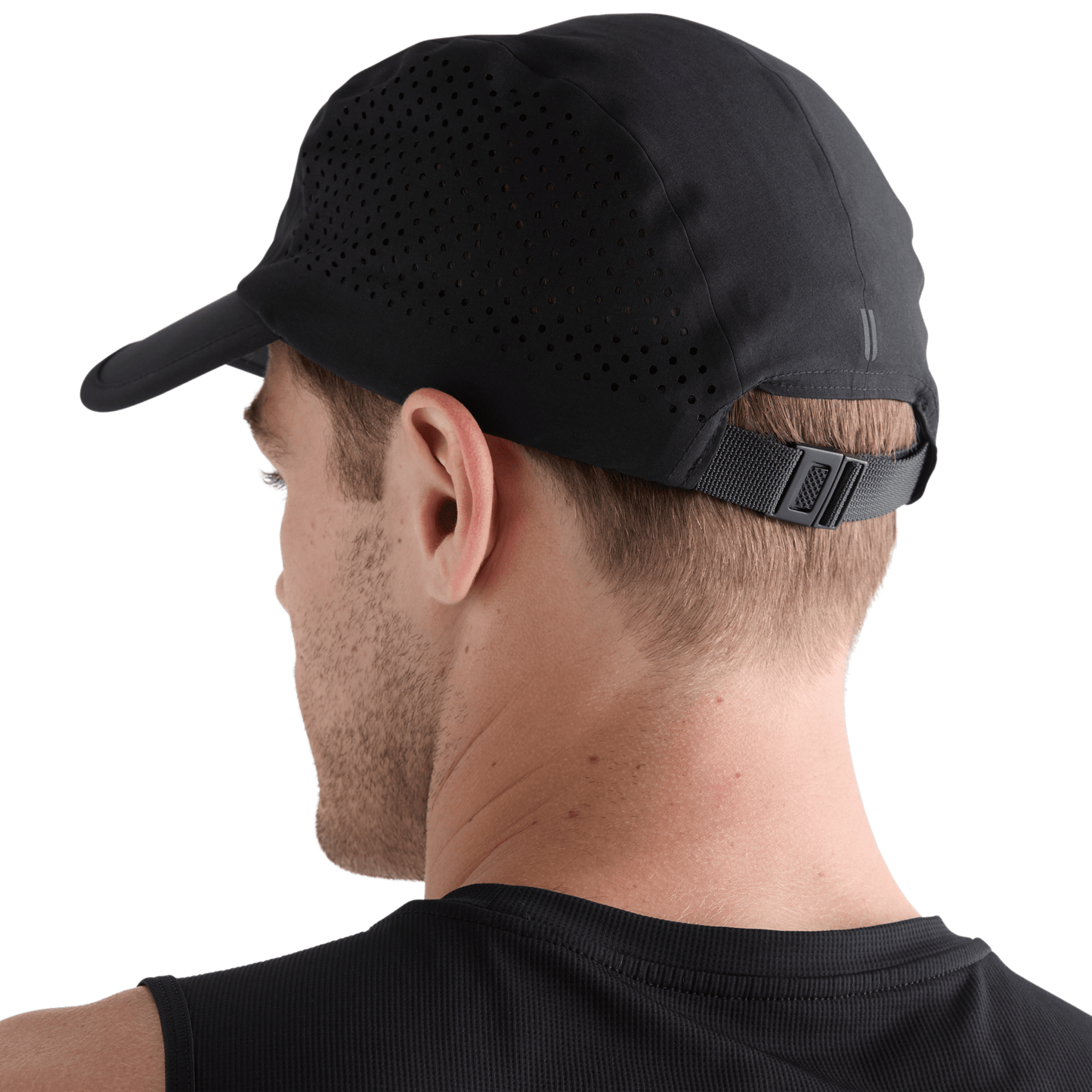 Black Running Hat Back Angle