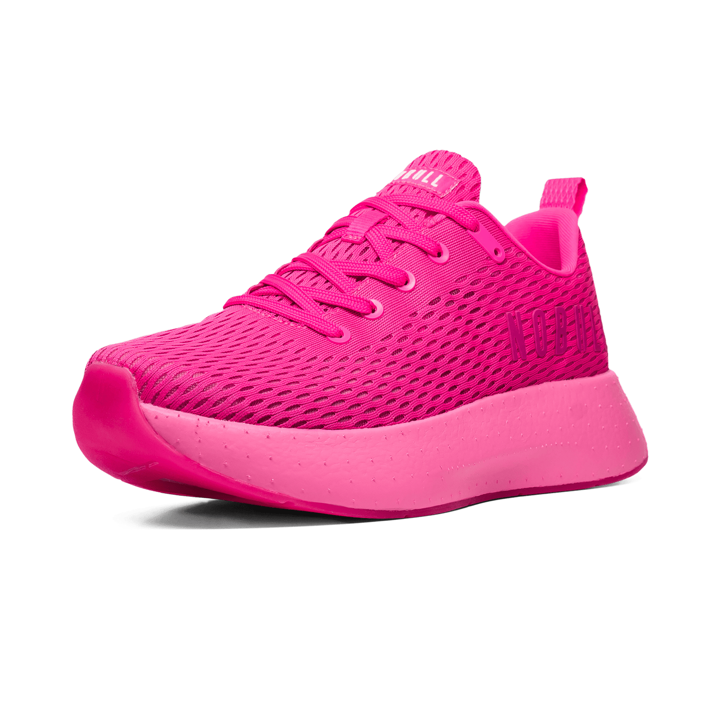 Men's Neon Pink Journey Shoes Front Side Angle