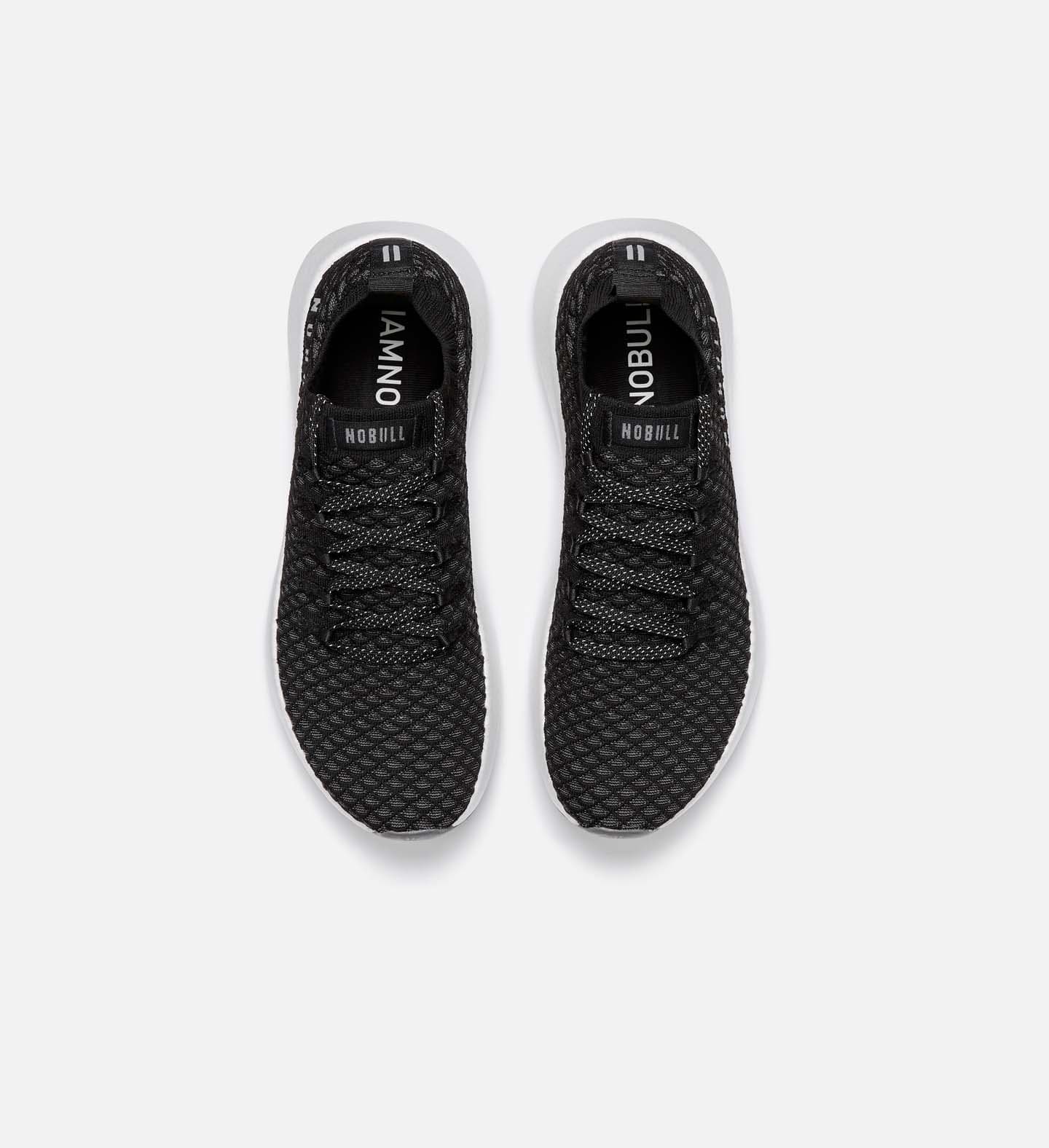 Women's Black Drive Knit Shoes Above Angle