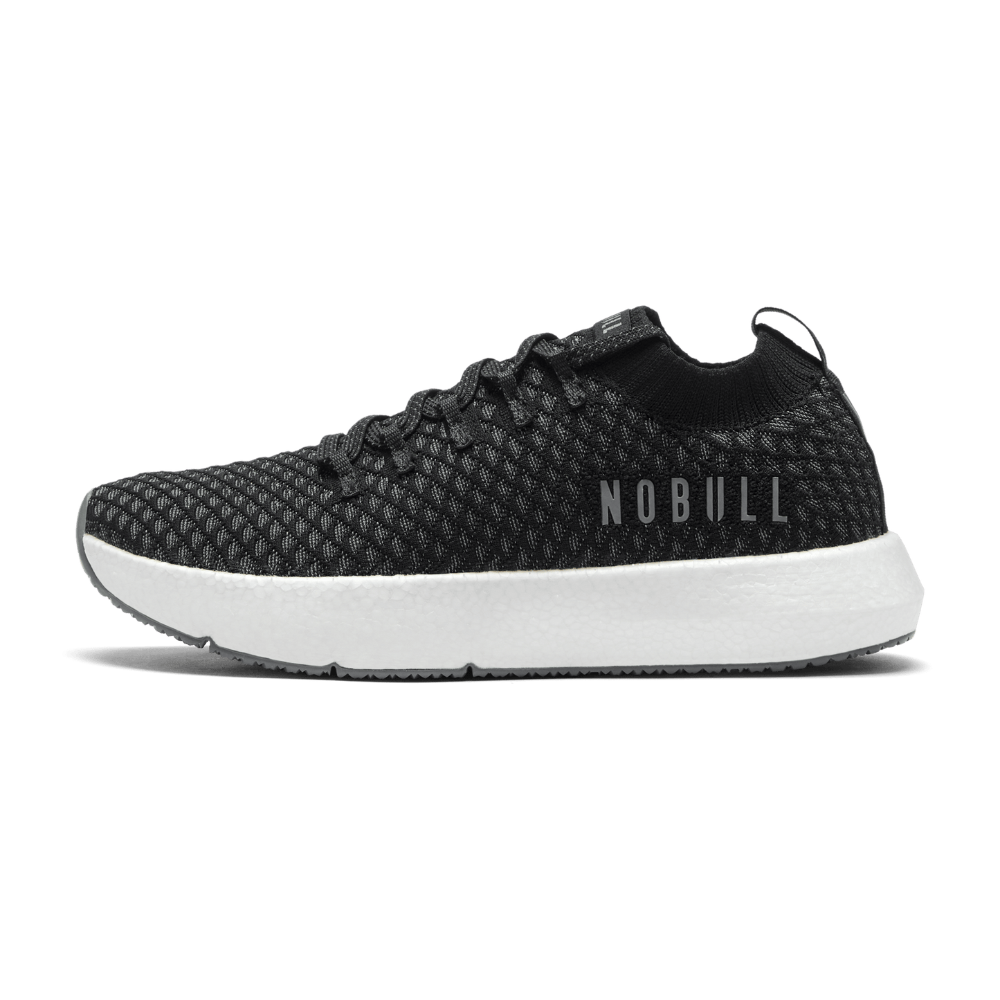Men's Black Drive Knit Shoes Side Angle