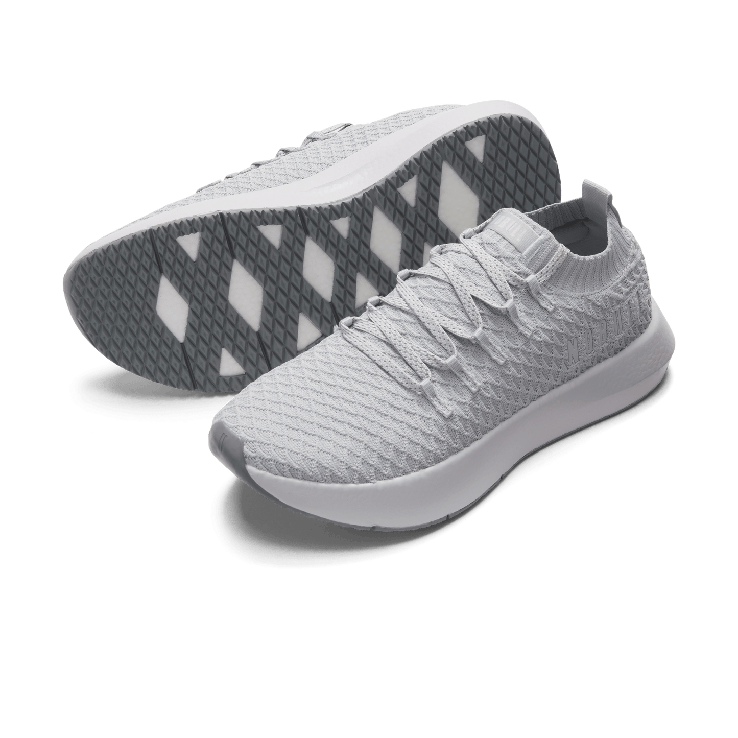 Crater Grey Drive Knit Shoes Angled