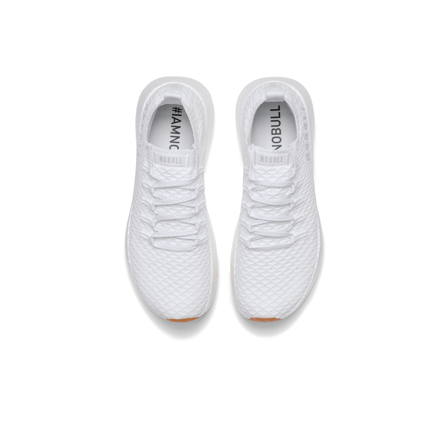 Men's White Drive Knit Shoes Above Angle