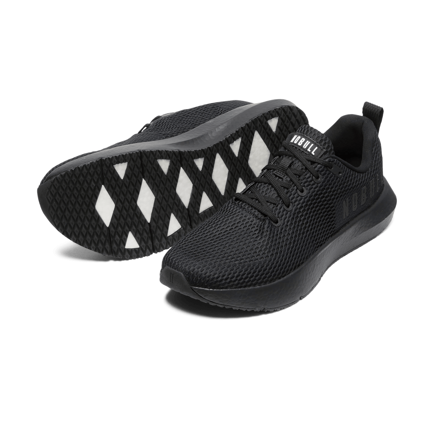 Men's Triple Black Drive Mesh Shoes Angled
