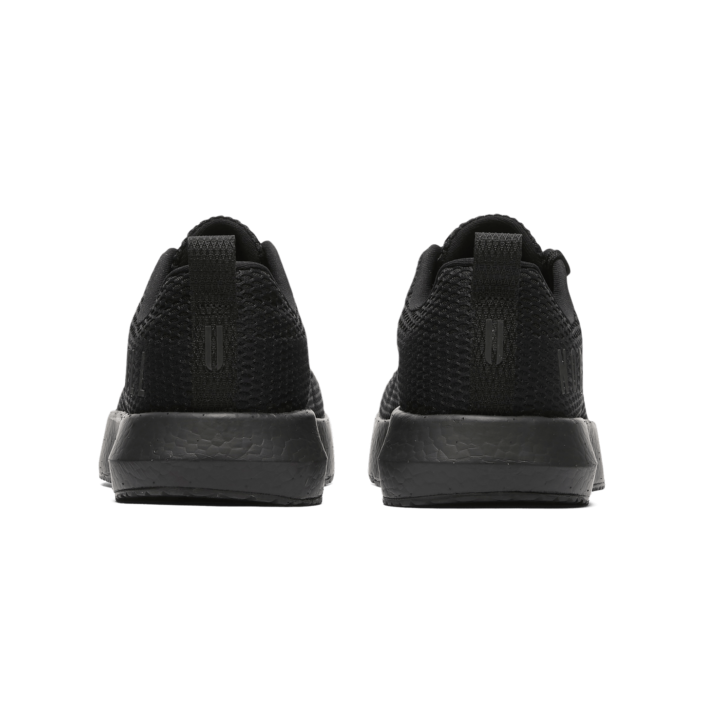 Men's Triple Black Drive Mesh Shoes Back Angle