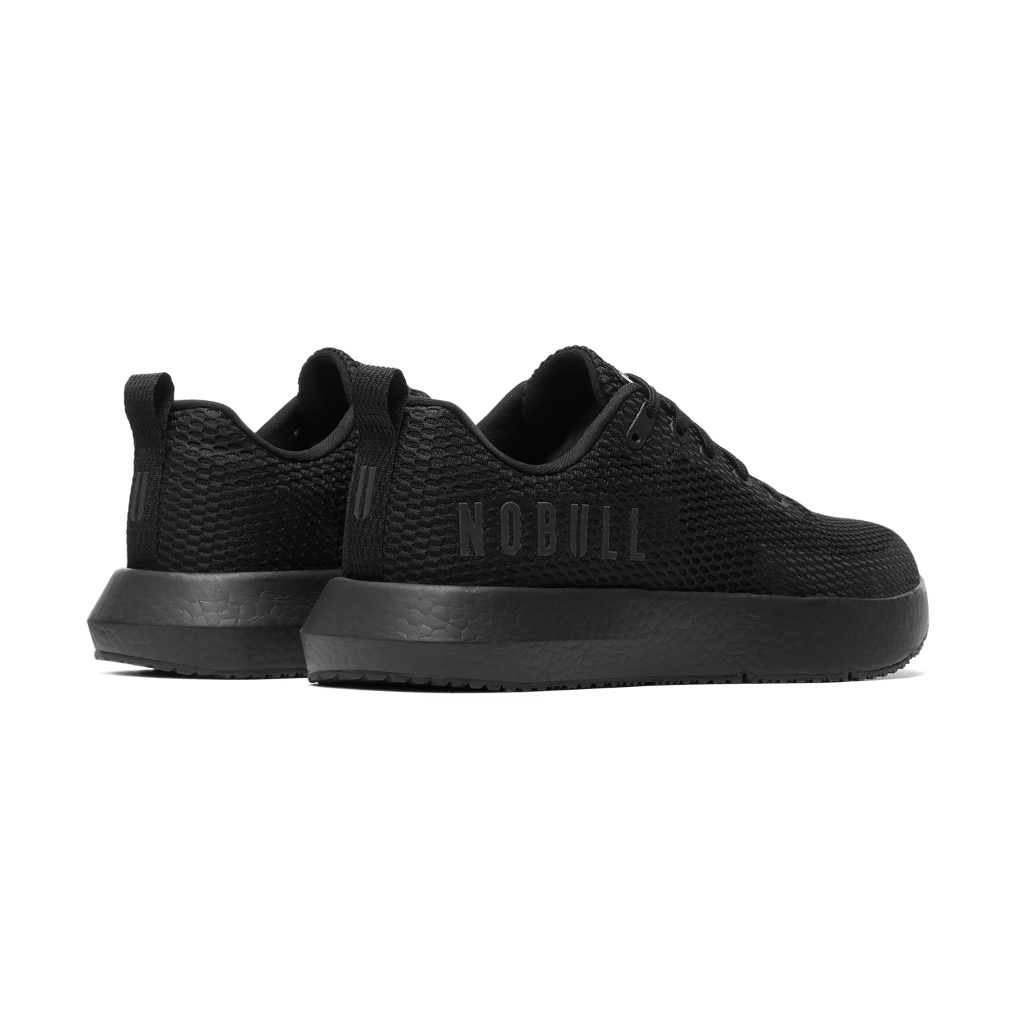 Men's Triple Black Drive Mesh Shoes Back Side Angle