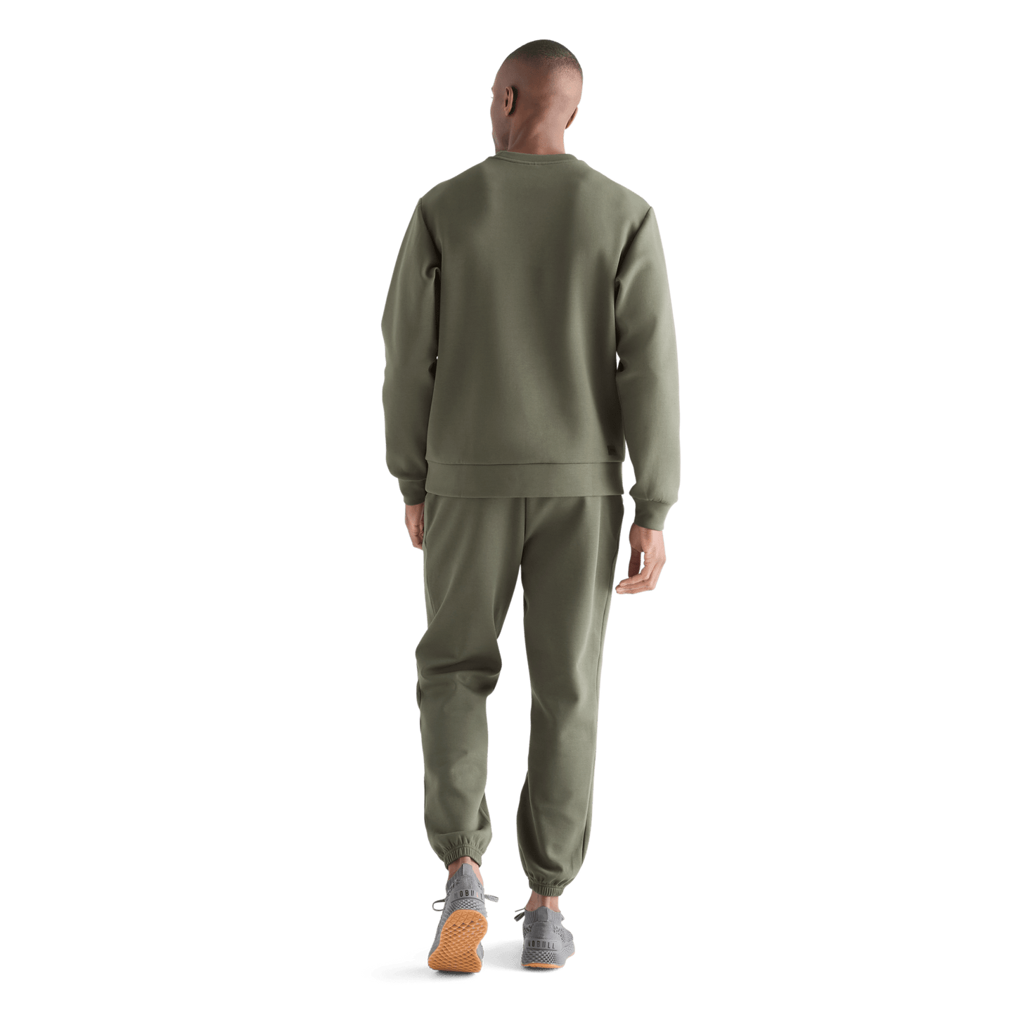 Men's Dark Army Allday Elements Crew Back Full Body Angle