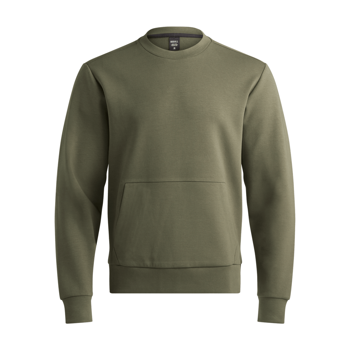 Men's Dark Army Allday Elements Crew Silhouette Front Angle