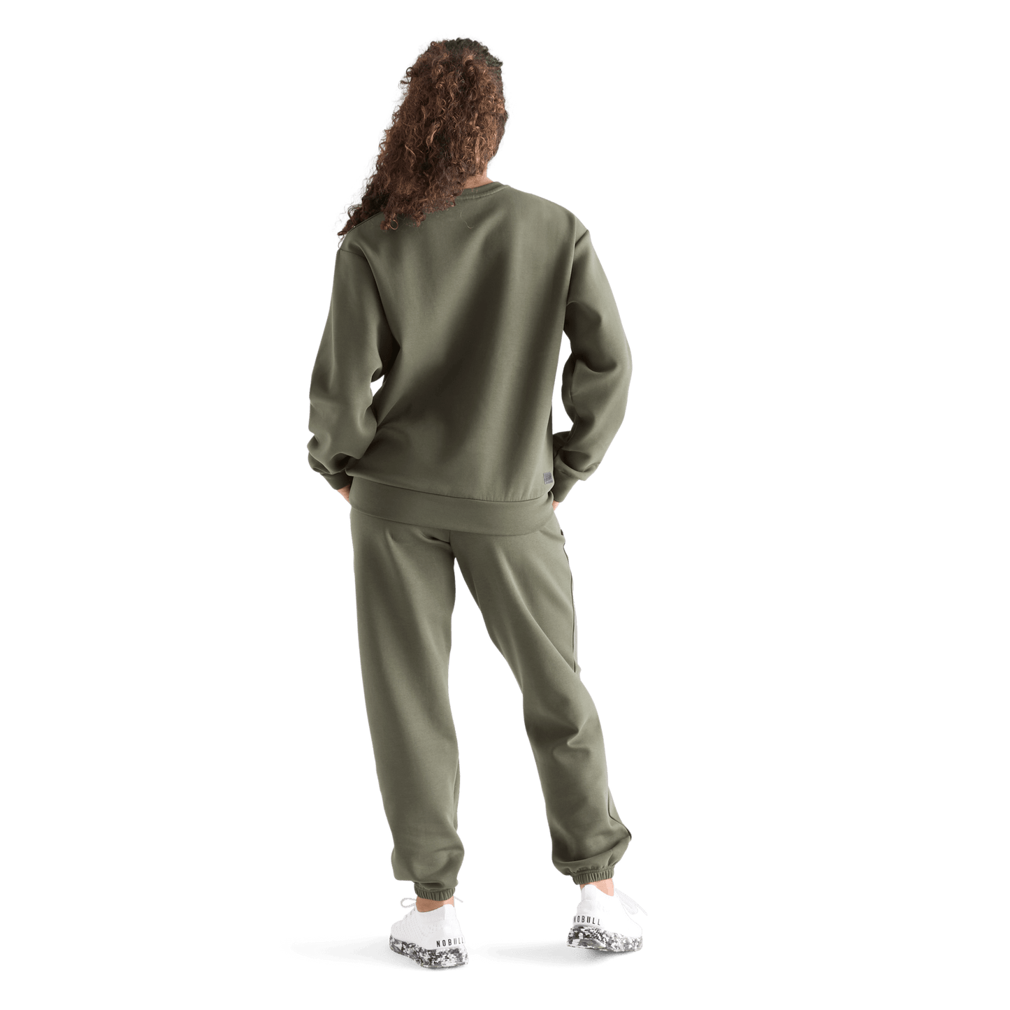 Women's Dark Army Allday Elements Crew Back Full Body Angle