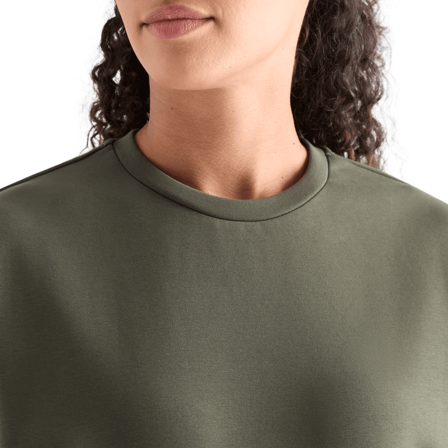 Women's Dark Army Allday Elements Crew Collar Angle