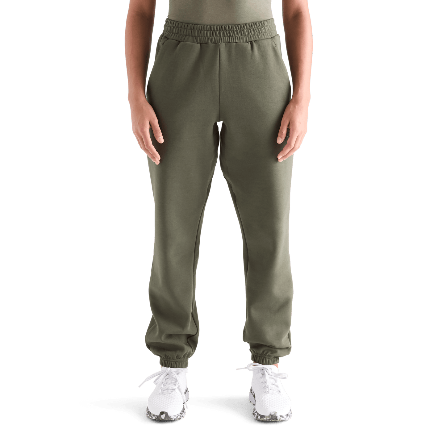 Women's Dark Army Allday Elements Sweatpant Front Angle