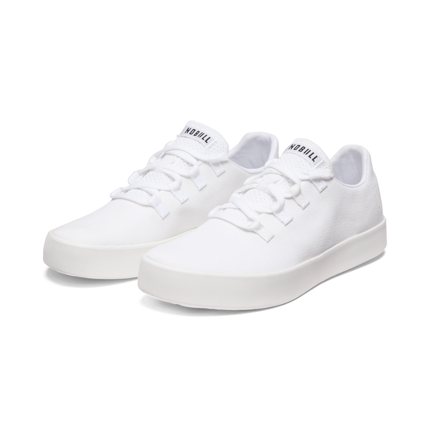 White Canvas Recs Shoes Front Side Angle