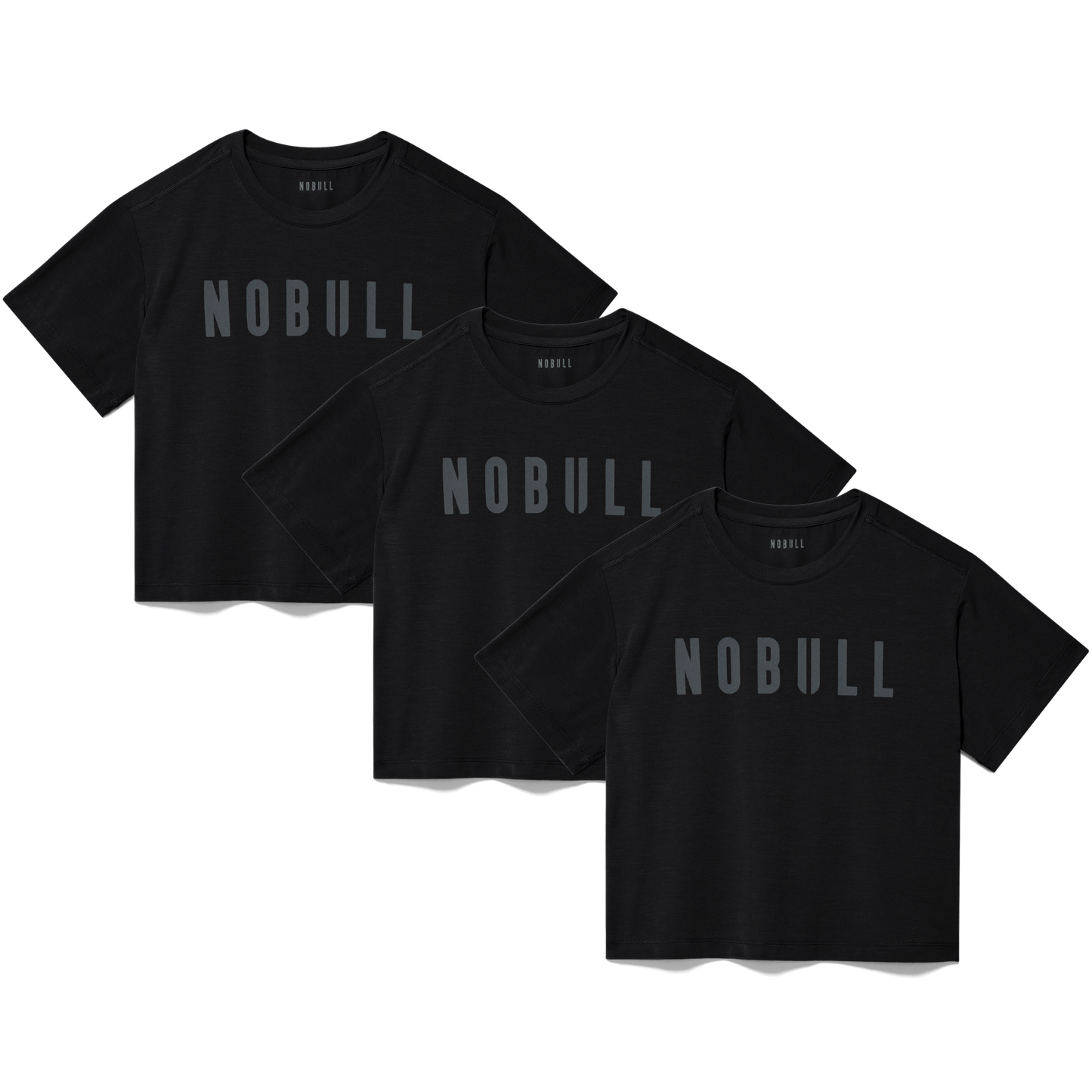 Three Black NOBULL Boxy Tees
