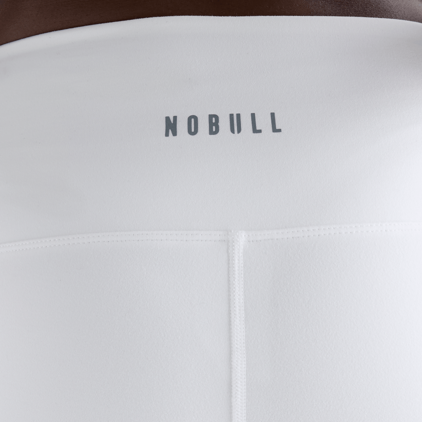 Women's White High-Rise Matte Short 4" NOBULL Angle