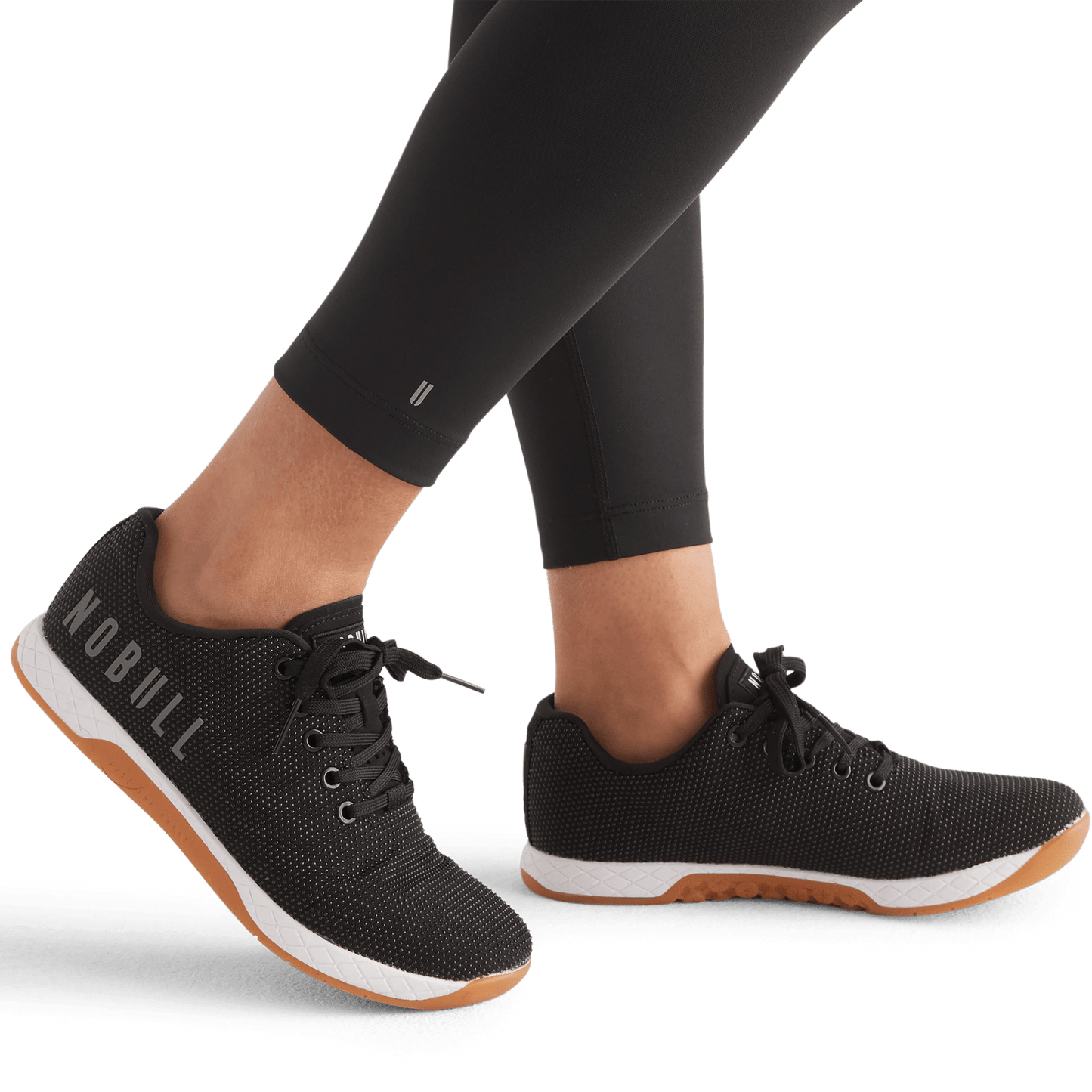 Women's Black Matte High-Rise Matte Tight 25" Logo Angle