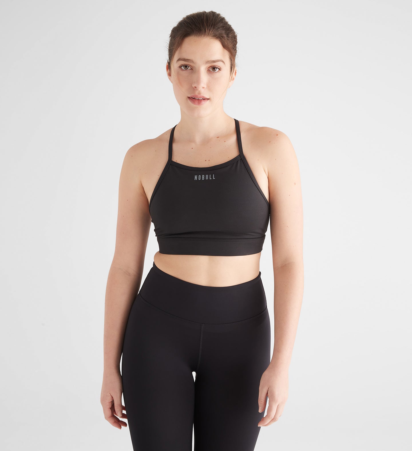 Women's Crop Tank Sports Bra Padded Athletic Yoga Top - Dark Grey / XS