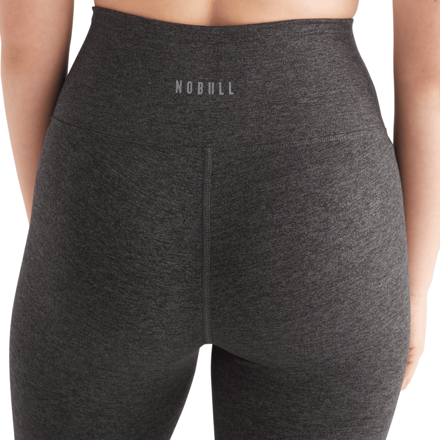 Women's Charcoal Heather Matte High-Rise Tight 21" NOBULL Angle