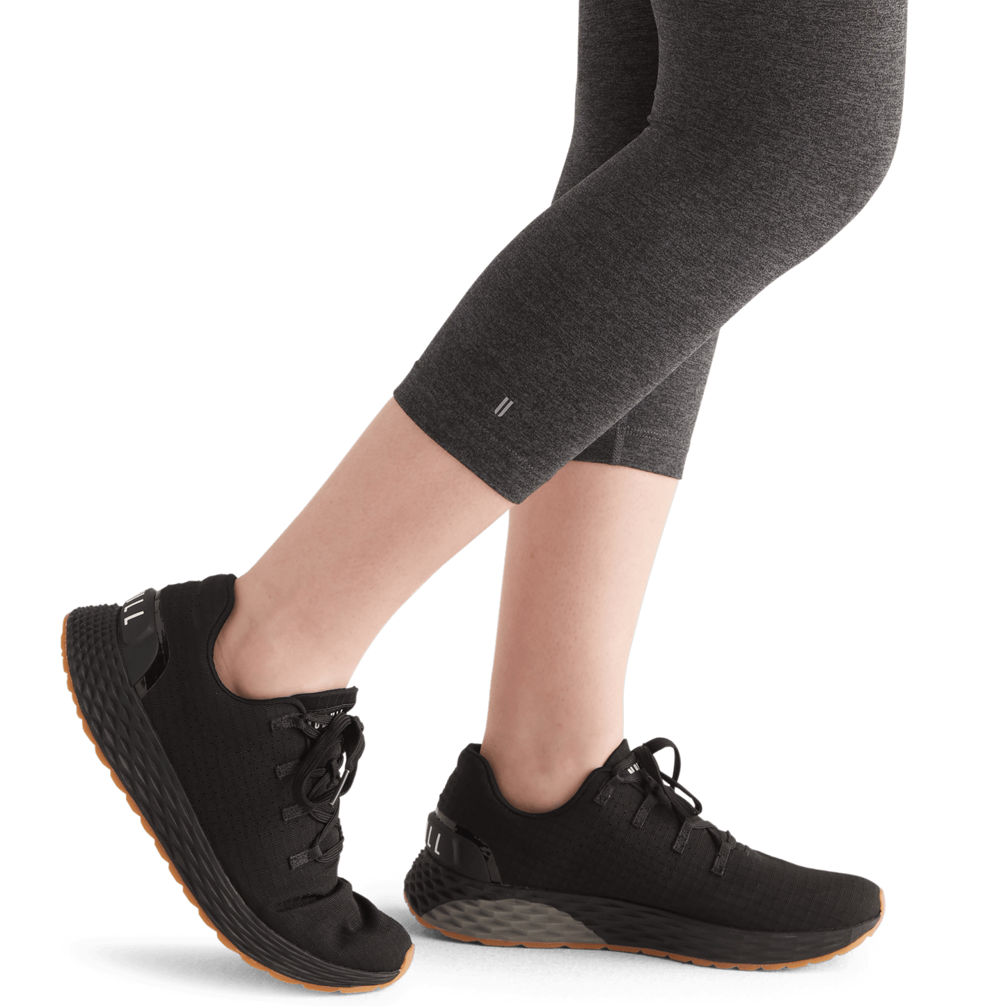Women's Charcoal Heather Matte High-Rise Tight 21" Logo Angle