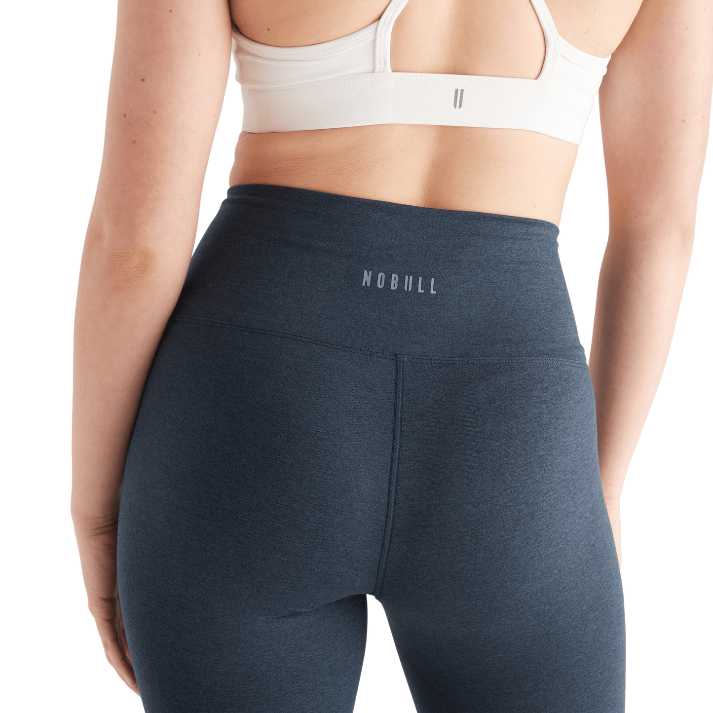 Women's Midnight Heather Matte High-Rise Matte Tight 21" NOBULL Angle