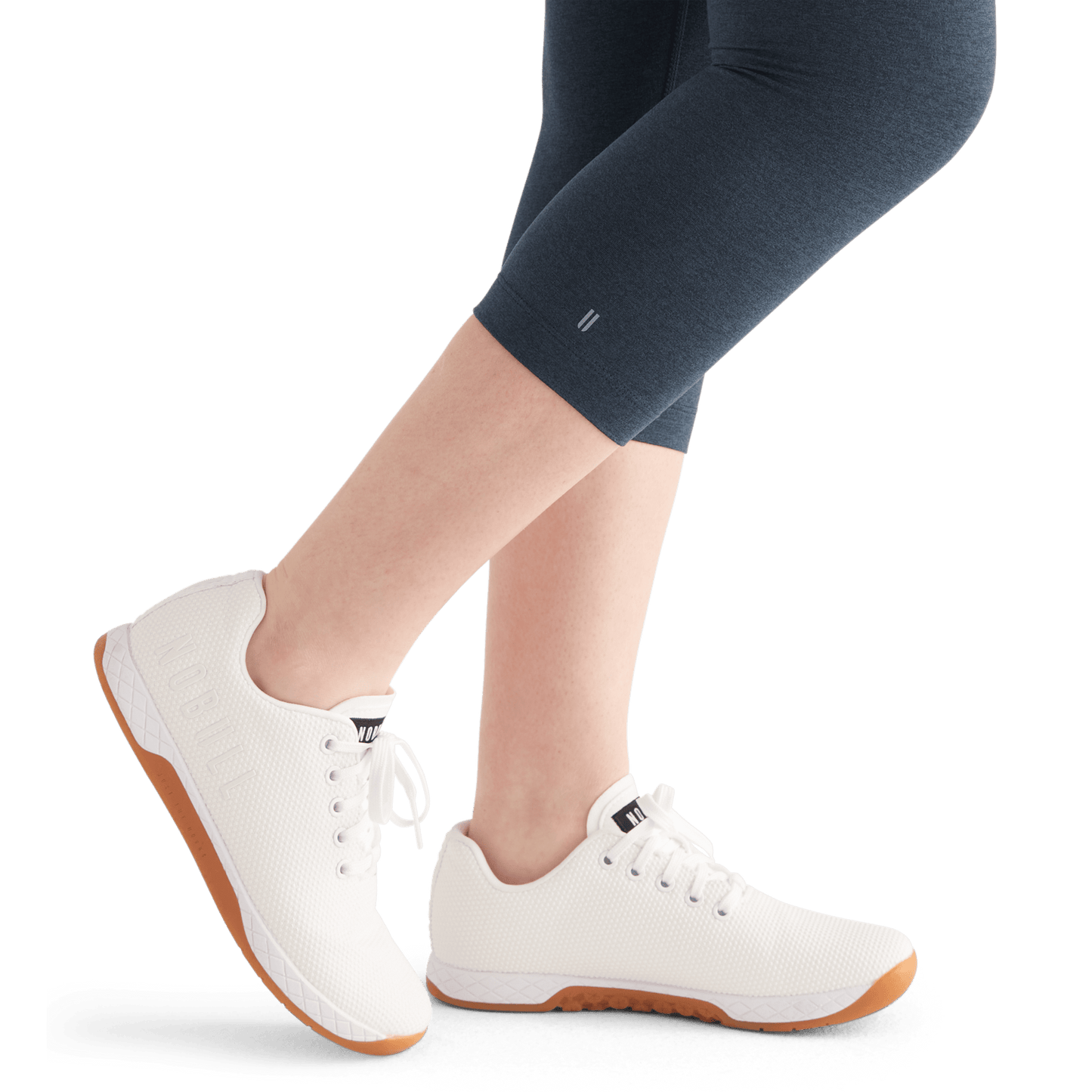 Women's Midnight Heather Matte High-Rise Matte Tight 21" Logo Angle