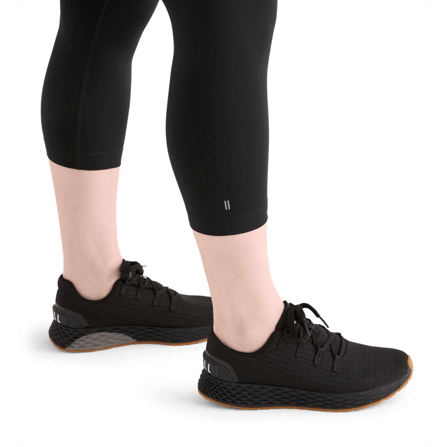 Women's Black High-Rise Matte Tight 21" Logo Angle