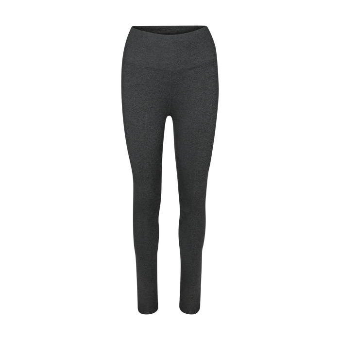 Women's Charcoal Heather Matte High-Rise Matte Tight 28" Silhouette Angle