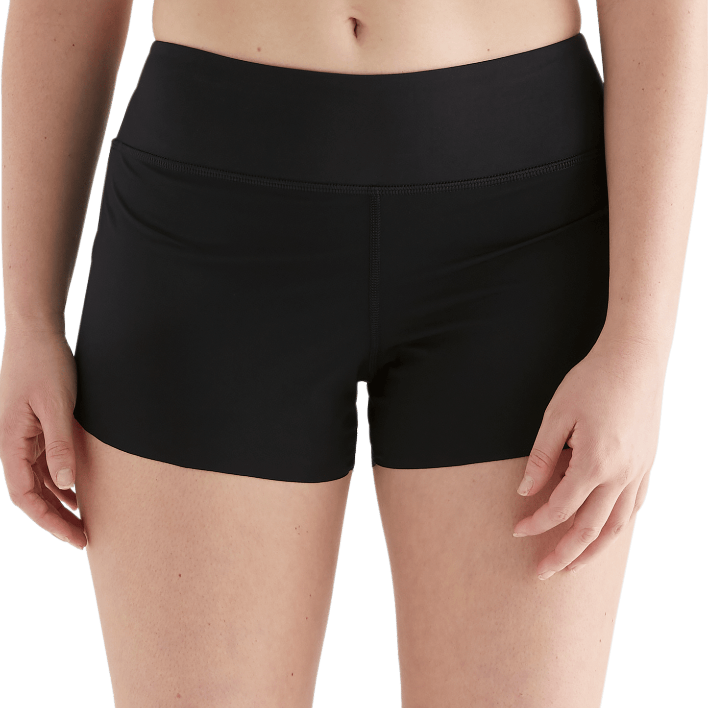 Women's Black Pace Short 3" Front Angle