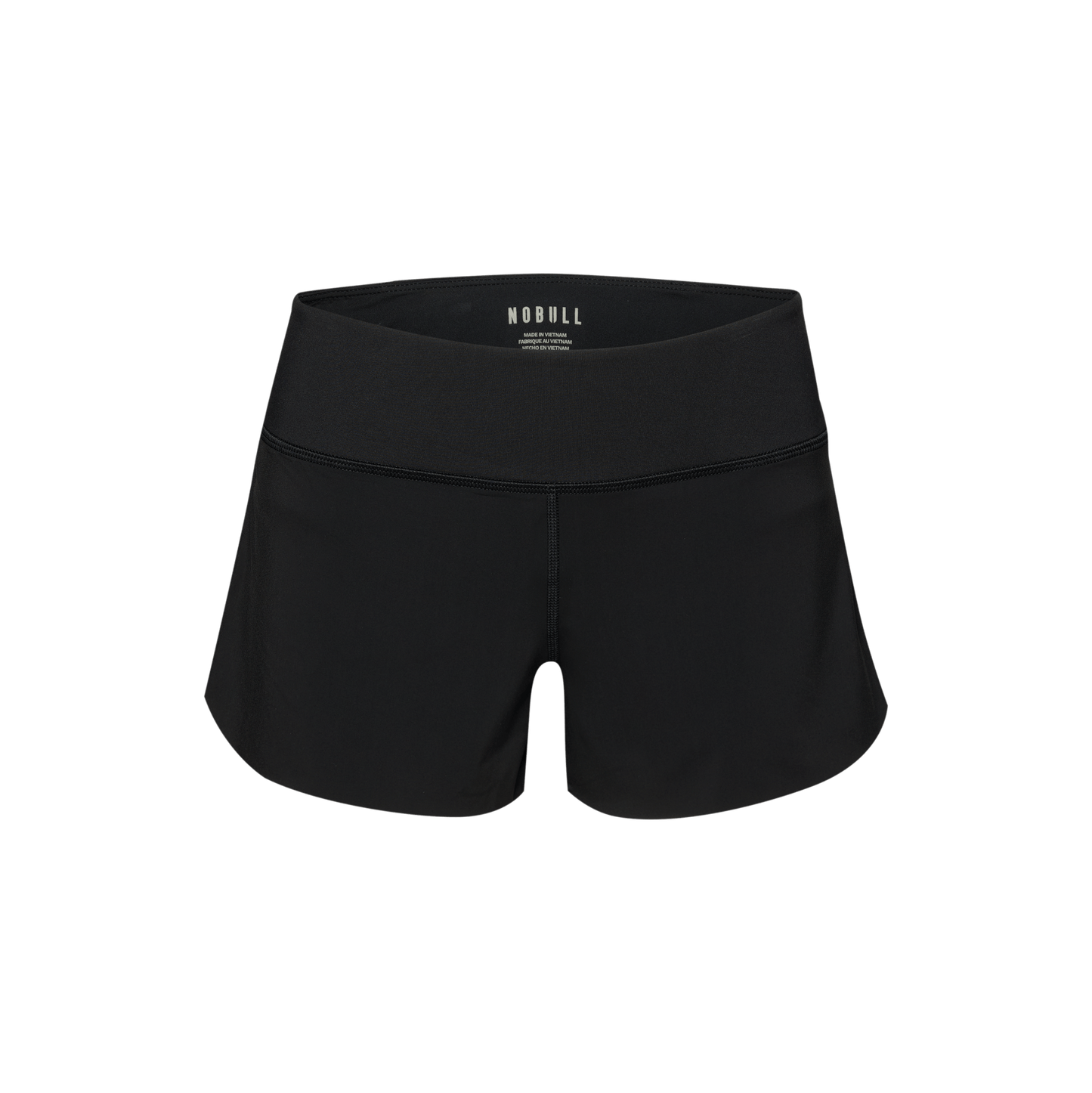 Women's Black Pace Short 3" Silhouette Angle
