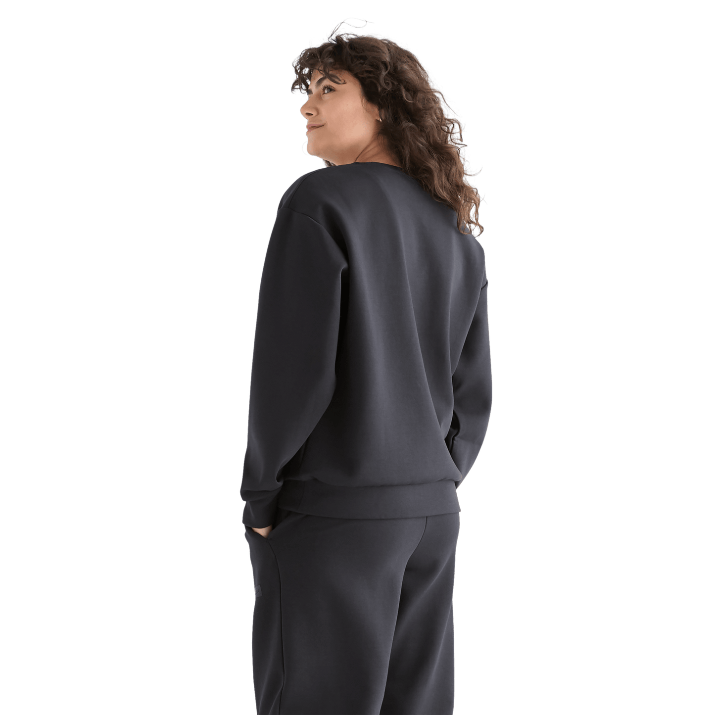 Women's Black Allday Elements Crew Back Angle