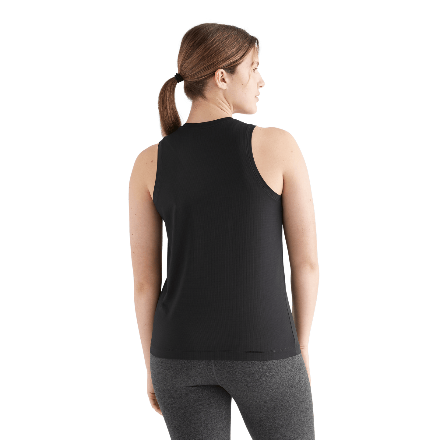Women's Black Deltapeak® Micro Textured Tank Back Angle