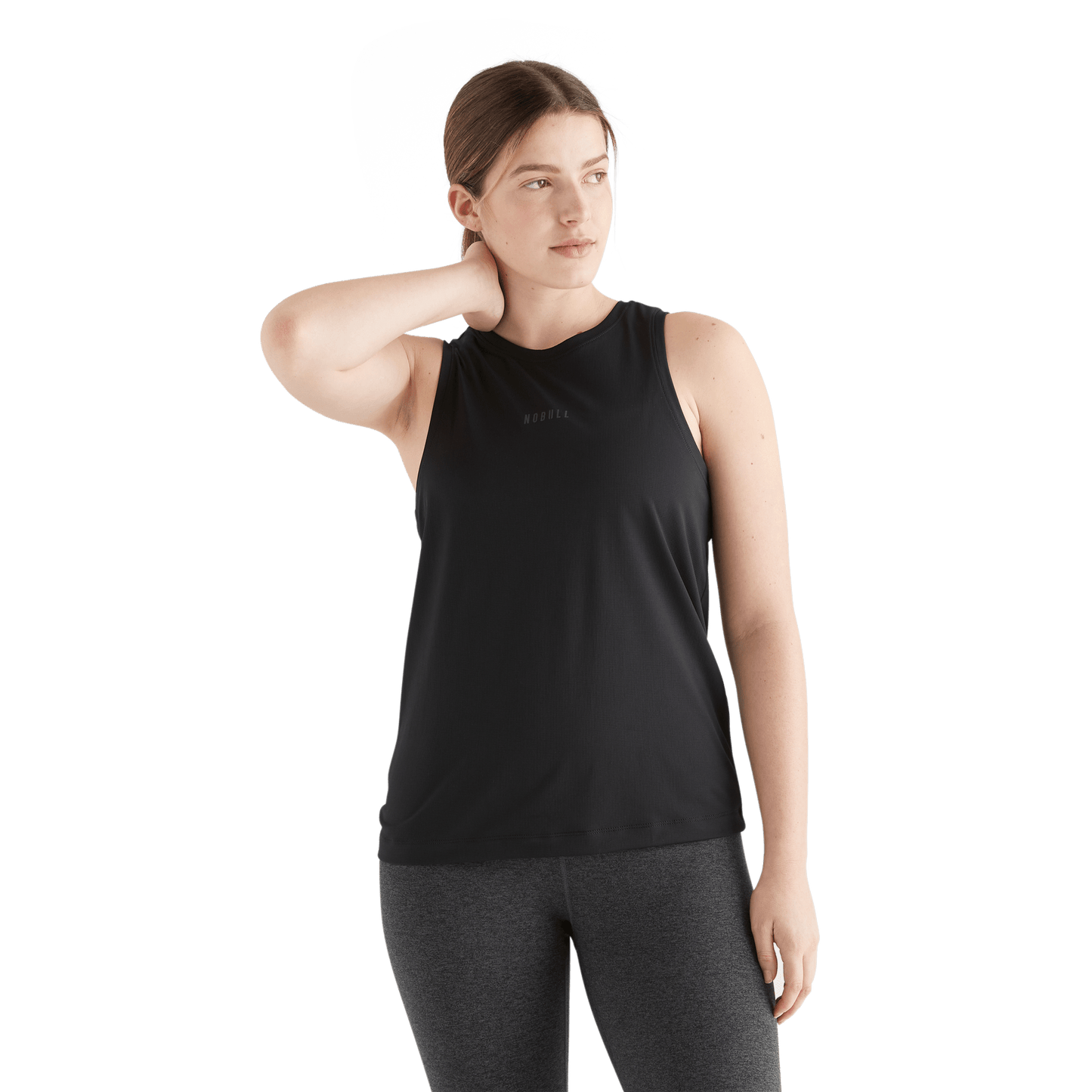 Women's Black Deltapeak® Micro Textured Tank Front Angle