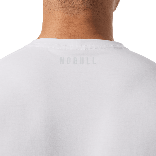 White Men's Public Rec Adapt Tee Back Detail Angle.
