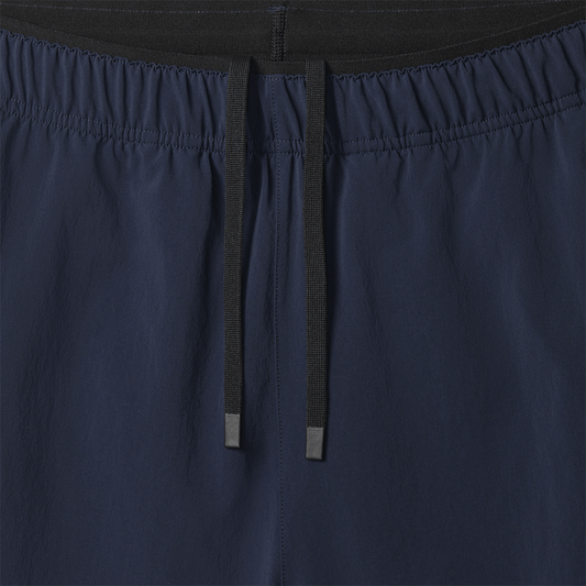 Men's NOBULL Night Navy Rep Short 8" Drawstring Detail Angle.